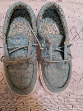 Blue slip on shoes with elastic size 13/1